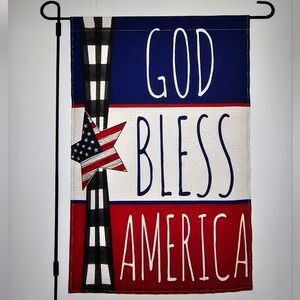 God Bless America Garden Flag NEW